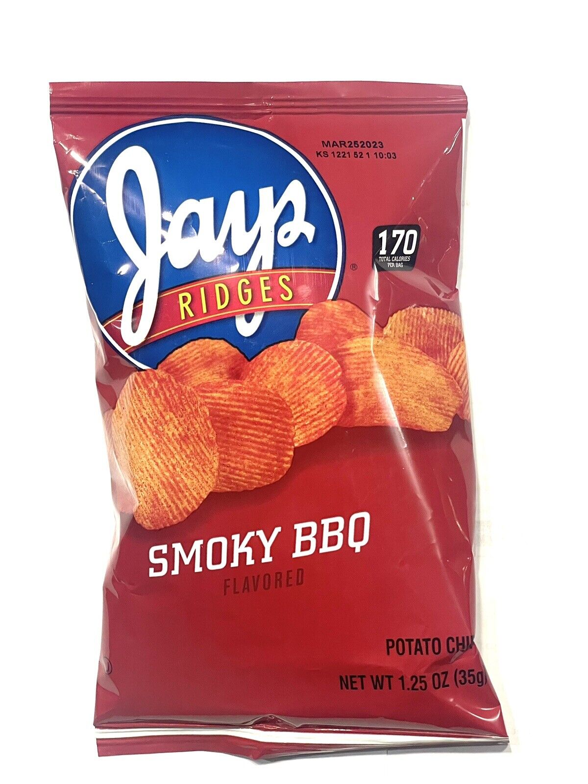 JAY’S SMOKEY BBQ 6 Pack 1.25 oz Potato Chips