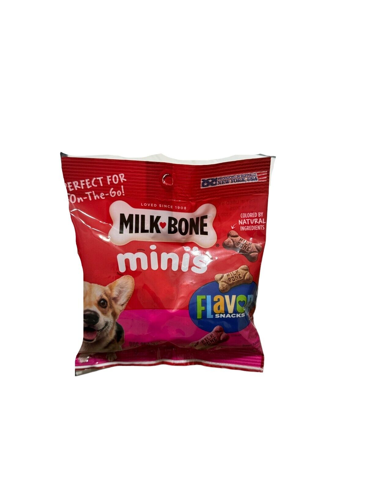 Milk Bone Mini's Dog Flavor Snacks 3 Travel Packs 2.5oz Each