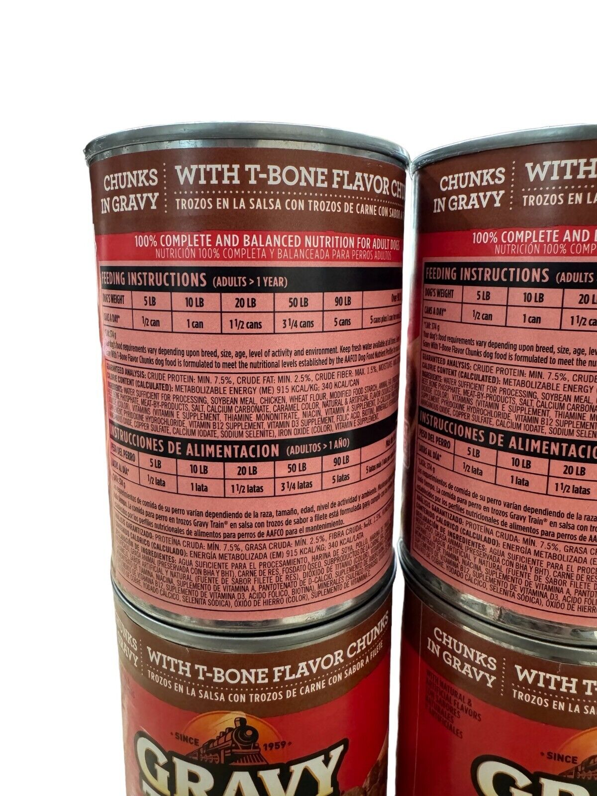 Gravy Train T-Bone Flavor Chunks in Gravy 13.2oz 8 Count NEW