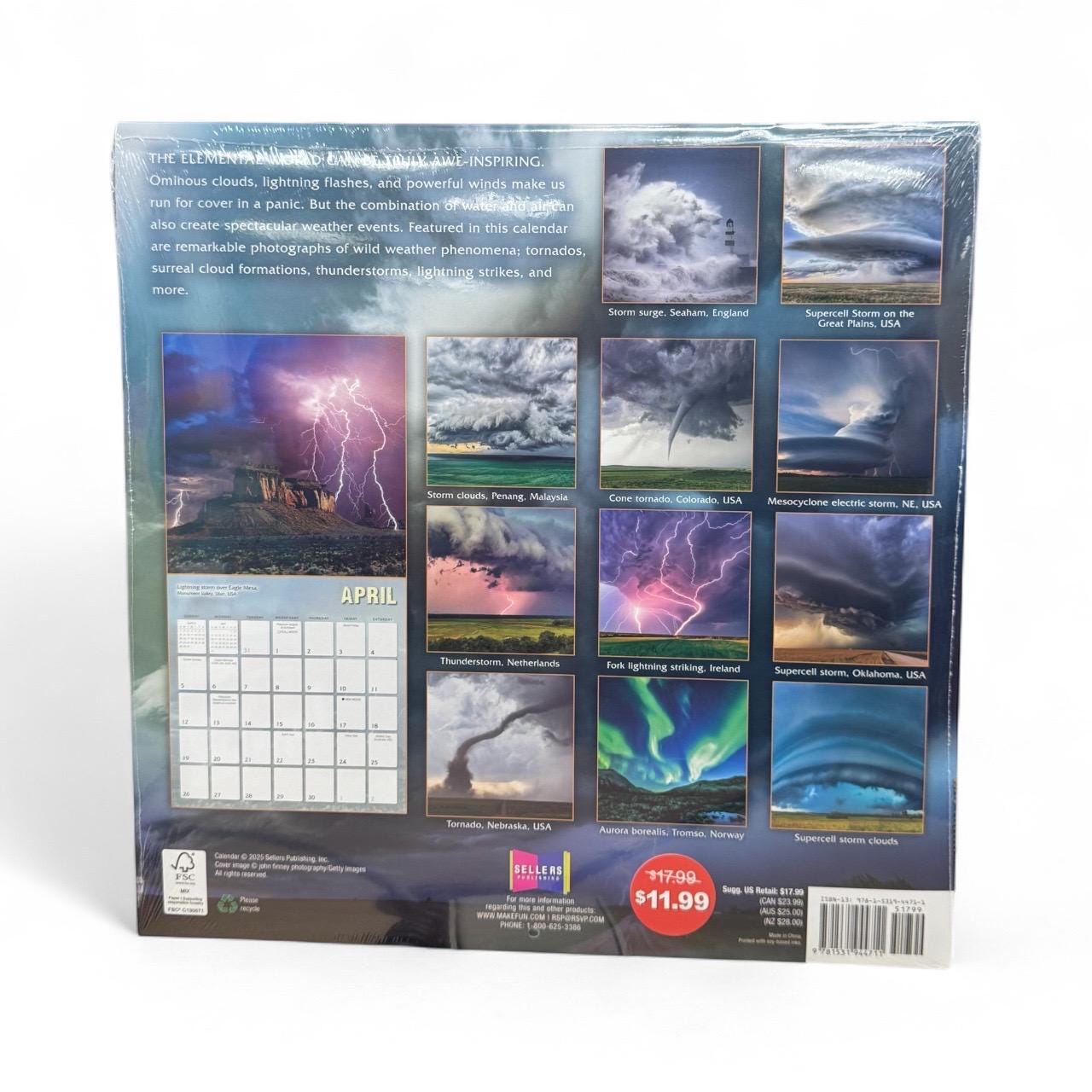 2026 WEATHER Gone Wild 12” X 24” 16 Month Wall Calendar NEW