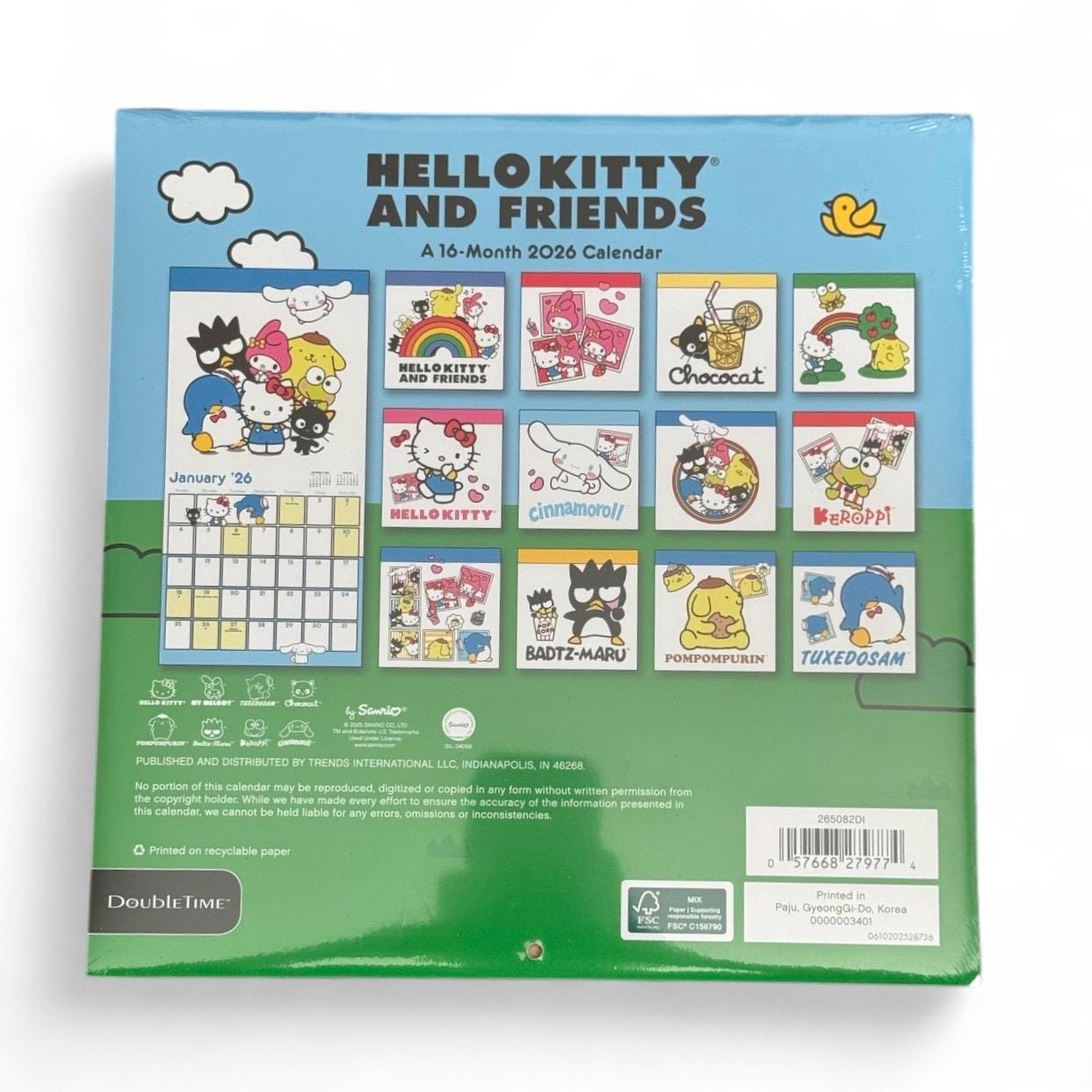 2026 Hello Kitty and Friends Wall Calendar, 16-Month