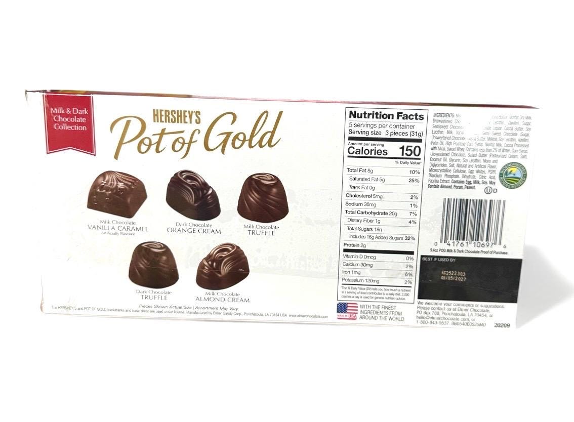 3 Boxes Hersheys Pot Of Gold Milk And Dark Assorted Chocolates 5.4oz-45 Pieces
