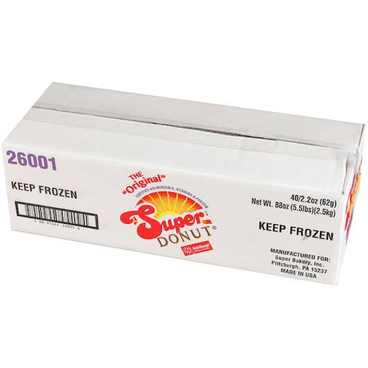 Super Bakery Original SUPER DONUT, 2.25 Ounce 40 Donuts