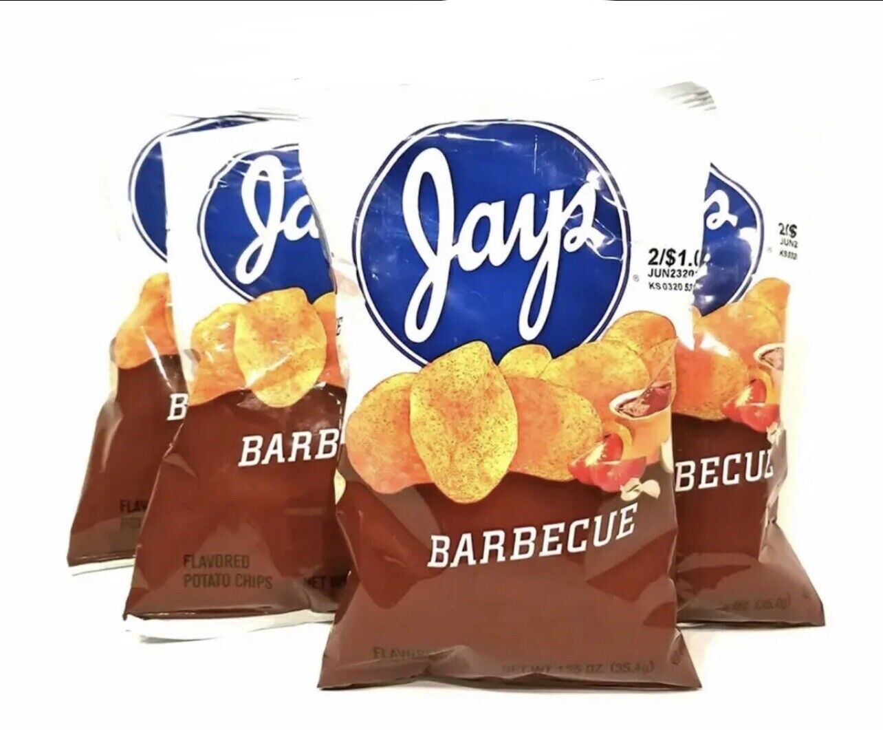JAYS BBQ Flavored 6 Pack 1.25 oz Potato Chips