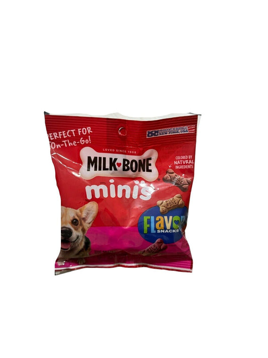 Milk Bone Mini's Dog Flavor Snacks 3 Travel Packs 2.5oz Each
