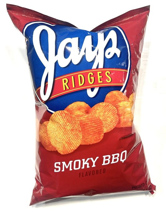 Jays Smokey Ridges Big Bag, 10oz Potato Chips 3 Pack Formally Open Pitt BBQ