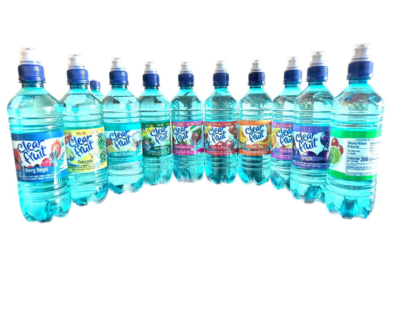 Clear Fruit Flavored Water Variety Pack: 10 Refreshing Flavors