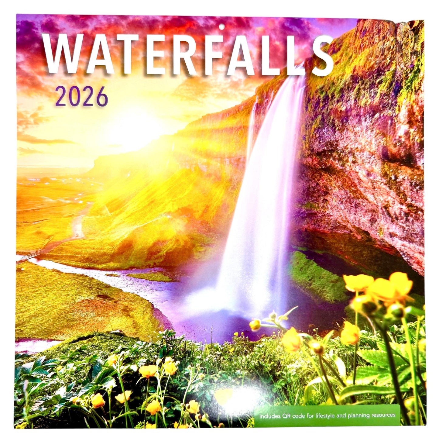 2026 WATERFALLS 12” X 24” 16 Month Wall Calendar NEW SEALED