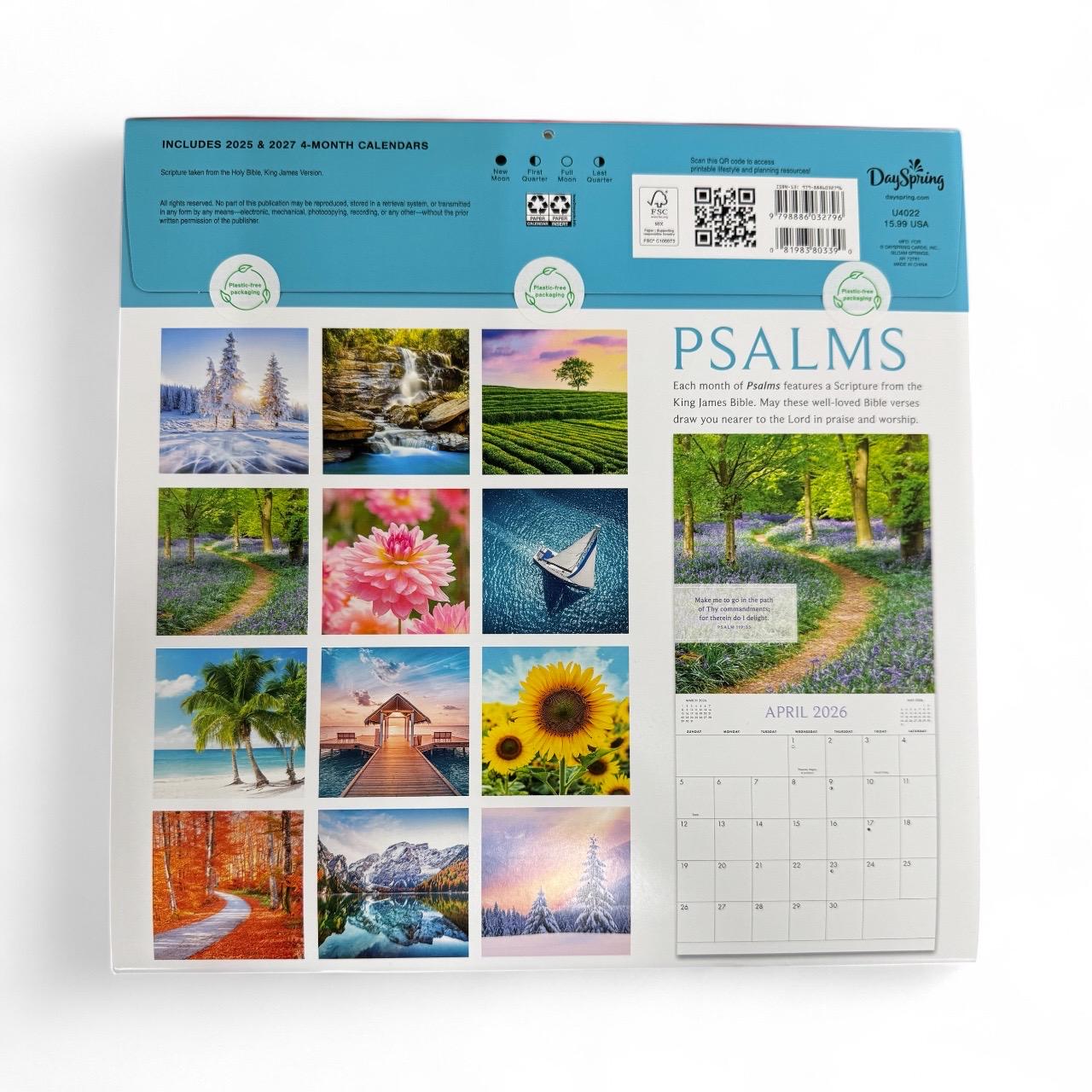 2026 PSALMS 12” X 24” 16 Month Wall Calendar