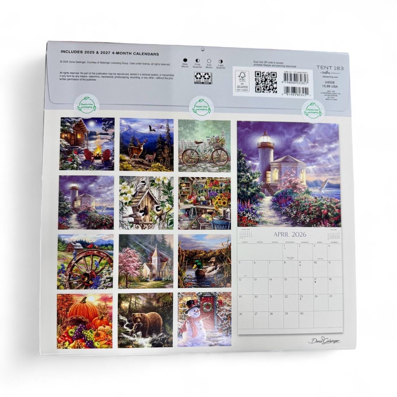 2026 Timeless Country 12” X 24” 16 Month Wall Calendar New
