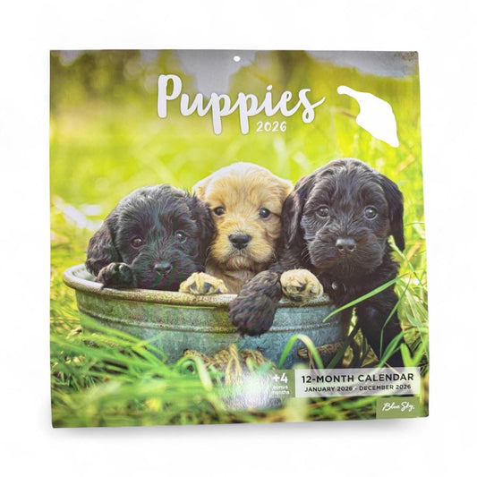 2026 PUPPIES 12” X 24” 16 Month Wall Calendar New