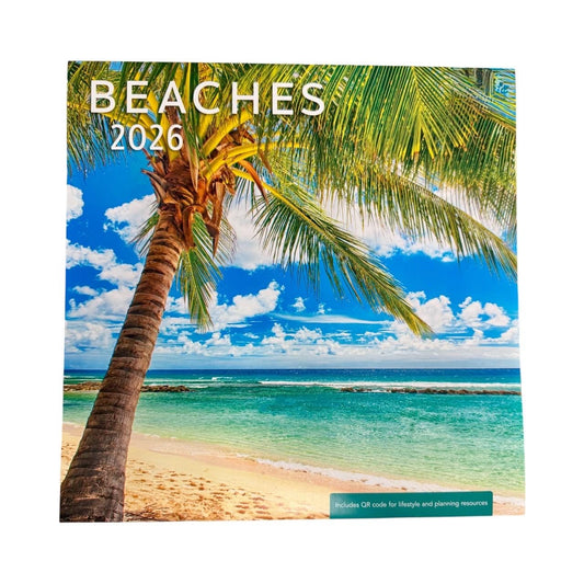 2026 Beaches 12” X 24” 16 Month Wall Calendar New