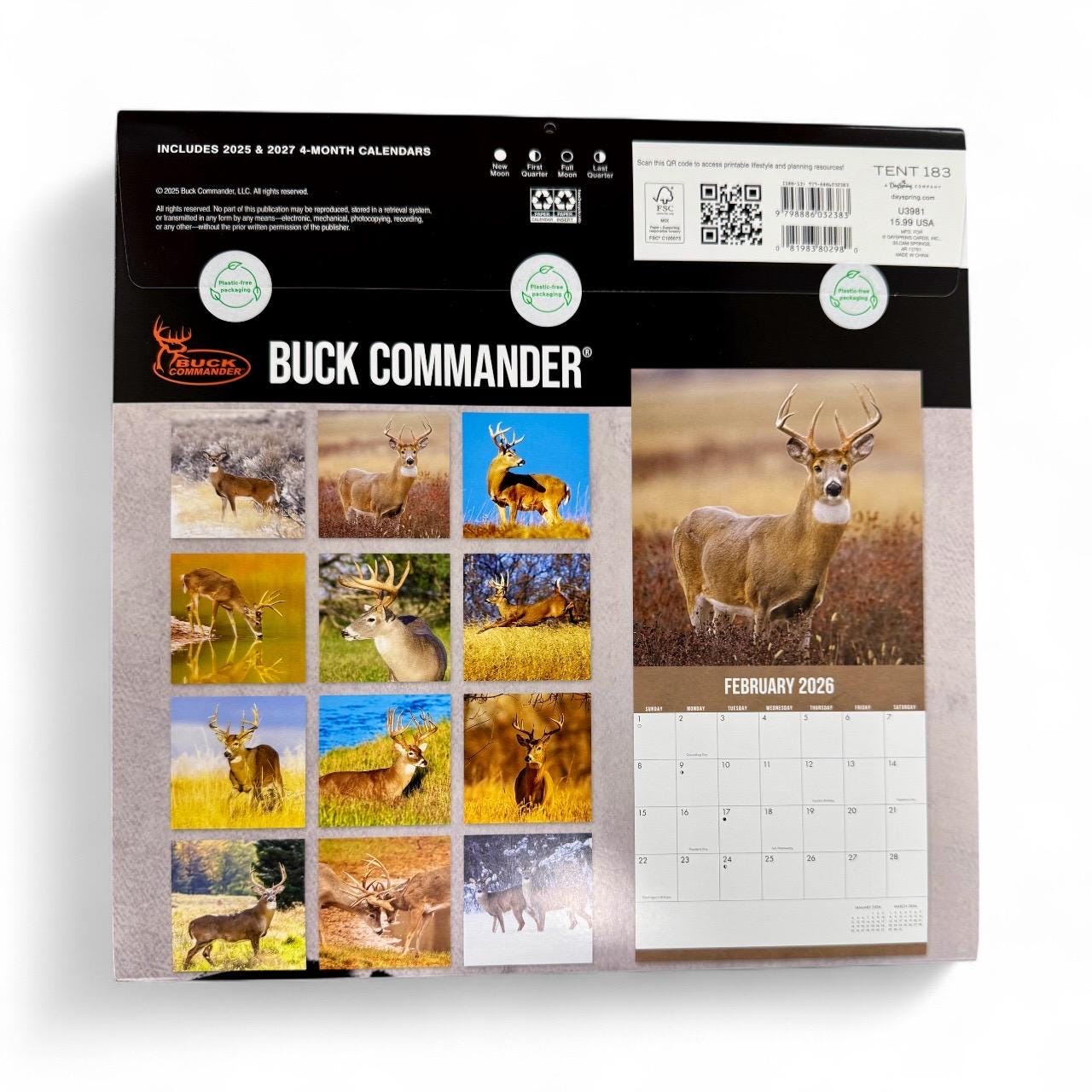 2026 Buck Commander 12” X 24” 16 Month Wall Calendar New