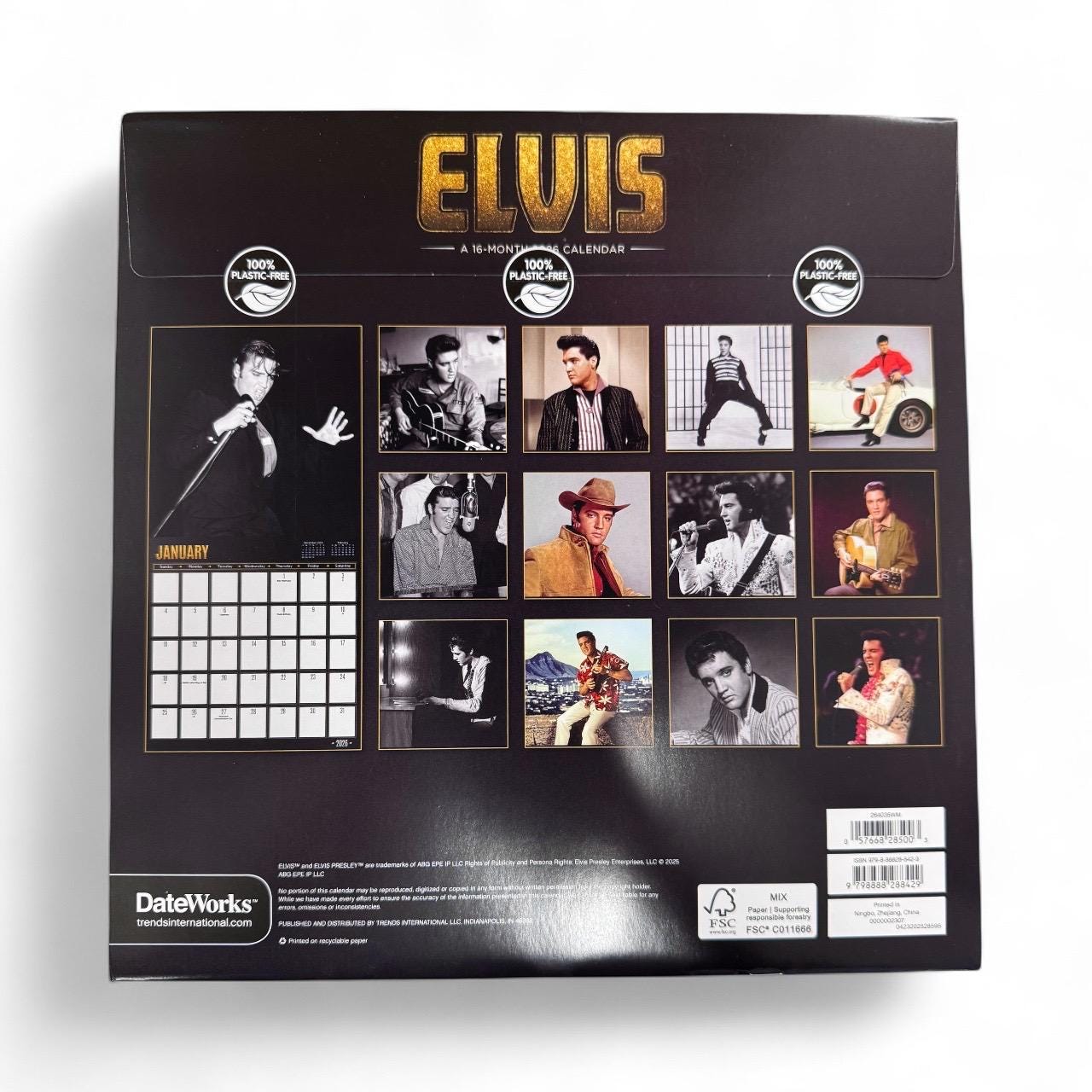 2026 ELVIS 12” X 24” 16 Month Wall Calendar New