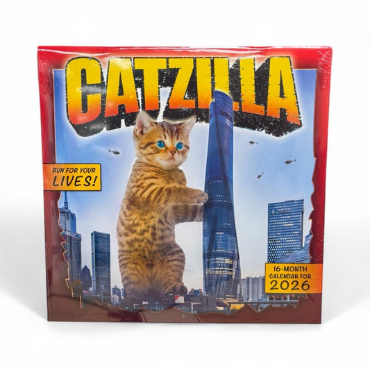 2026 CATZILLA 12” X 24” 16 Month Wall Calendar NEW (Godzilla Spoof)