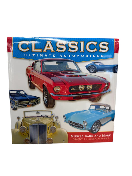 2026 CLASSIC Ultimate Automobiles 12” X 24” 16 Month Wall Calendar NEW