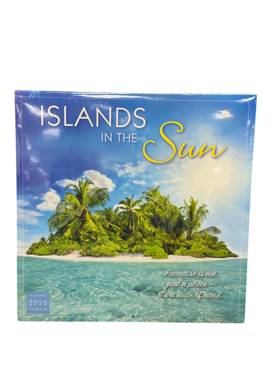 2026 ISLANDS in the  SUN 12” X 24” 16 Month Wall Calendar New
