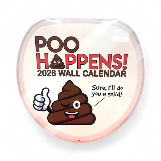2026 POO HAPPENS 12” X 12” 16 Month Wall Calendar NEW 12”x24” Opened