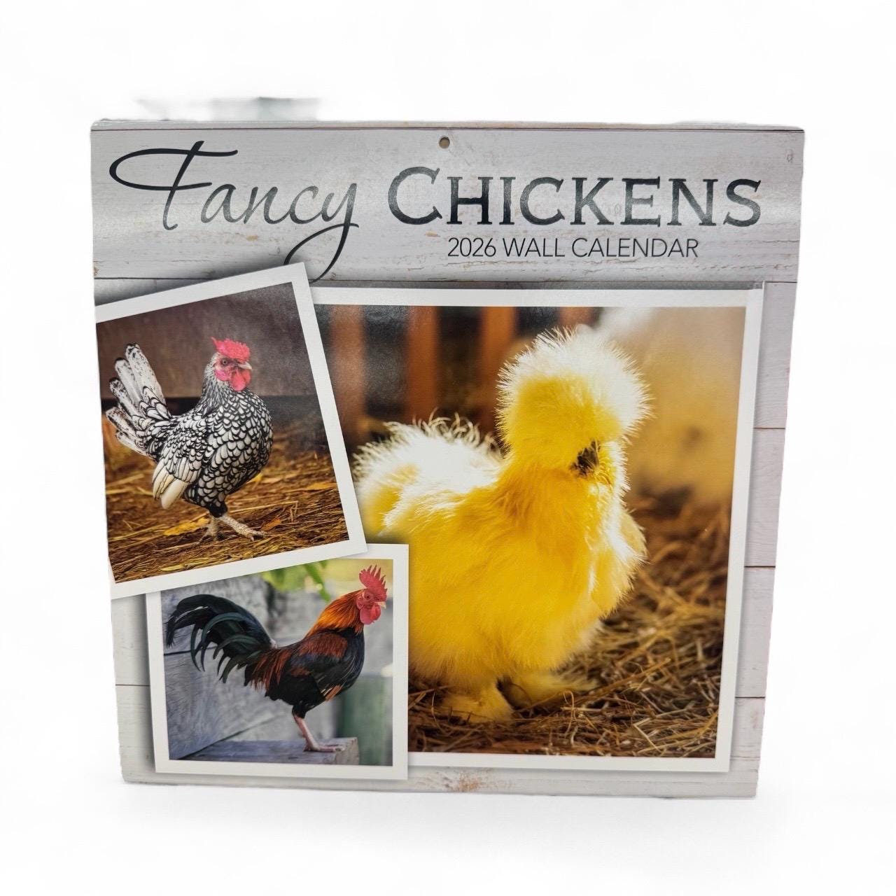2026 FANCY CHICKENS 12” X 12” 16 Month Wall Calendar NEW 12”x24” Opened