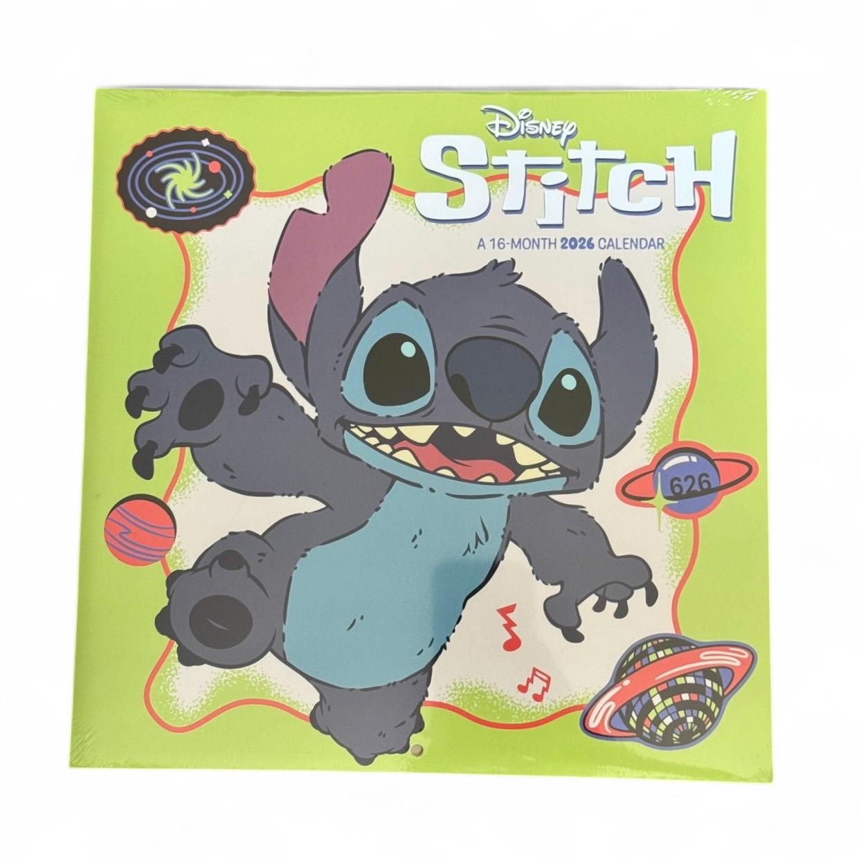 2026 Disney STITCH 11” x 11” 16 Month Wall Calendar NEW 11” x 22” Open Lilo&Stitch