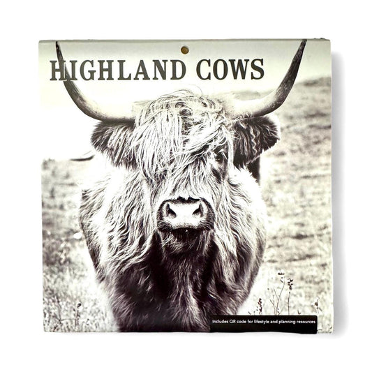 2026 HIGHLAND COWS Mini 7x7” 16 Month Wall Calendar NEW 7x14” Opened