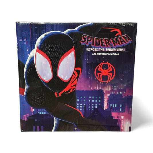 2026 Spider-man Across the Spiderverse 11” X 11” 16 Month Wall Calendar NEW 11”x22” Opened
