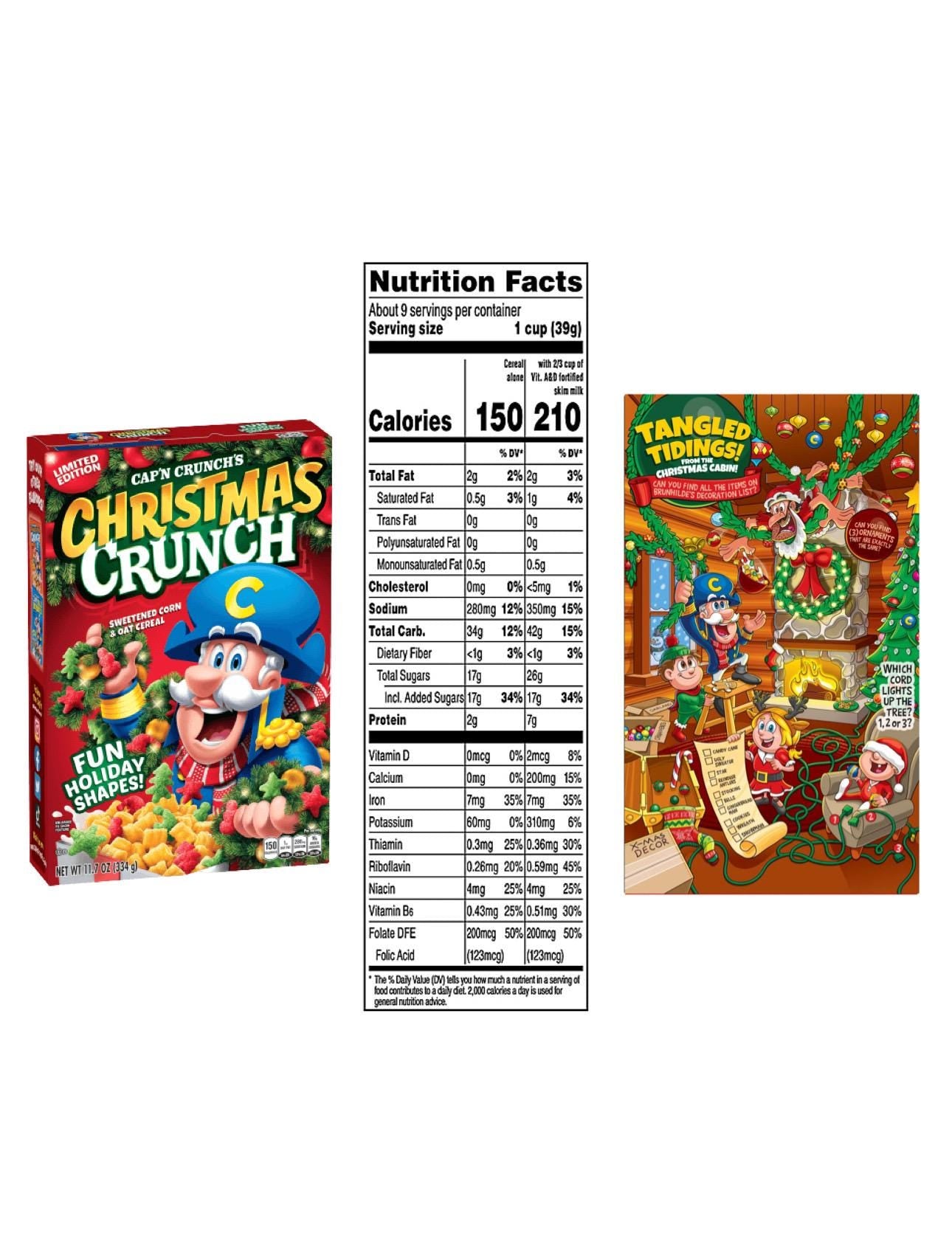 Limited Edition ELF on A SHELF & Cap’n Holiday/Christmas Breakfast Cereal Pack