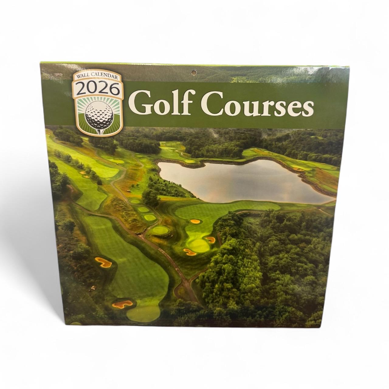 2026 GOLF COURSES 12” X 12” 16 Month Wall Calendar NEW 12”x24” Opened