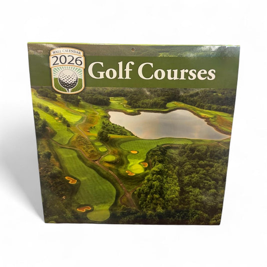 2026 GOLF COURSES 12” X 12” 16 Month Wall Calendar NEW 12”x24” Opened