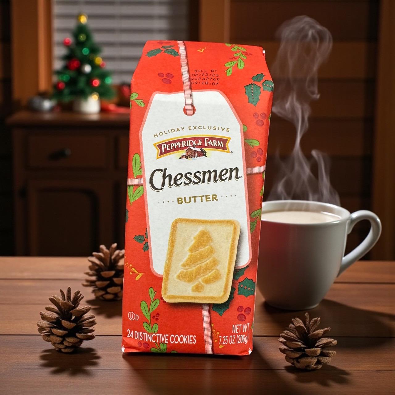Chessman Butter Cookies 2 Pack 48 Cookies Flavored NEW