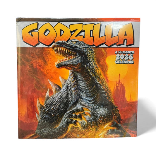 2026 GODZILLA 11” X 11”16 Month Wall Calendar 11” X 22” Open